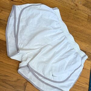 Nike White and Gray Athletic Shorts